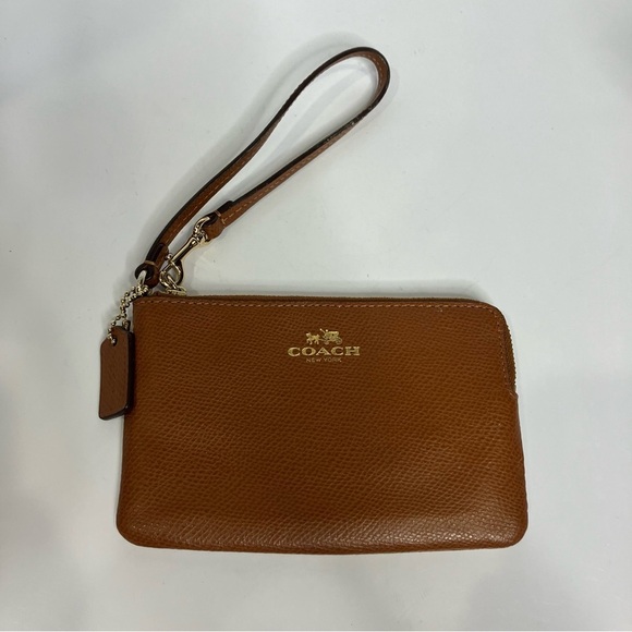 Coach corner zip wristlet caramel small - Picture 2 of 7
